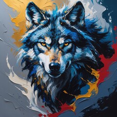 Naklejka na meble wolf head vector