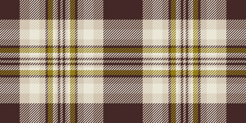 Poster - Elegant brown, beige, and olive green plaid pattern. Perfect for textile design, apparel, or website backgrounds.
