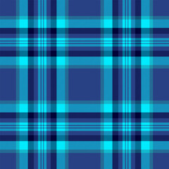Poster - Vibrant teal and navy plaid pattern.  Perfect for textile design, fashion, and website backgrounds. This seamless texture offers a bold, geometric aesthetic, symbolizing order and style.