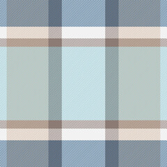 Poster - Classic plaid pattern. Muted blues, beige, and white create a calming, versatile texture. Ideal for backgrounds, textiles, or design projects.