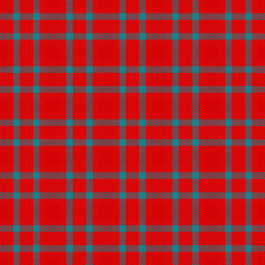 Poster - Vibrant red and teal plaid pattern.  Perfect for textile design, fashion, backgrounds, or holiday projects.