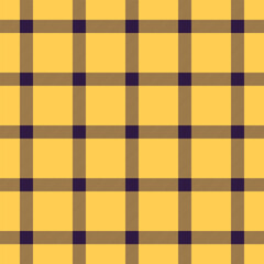 Poster - Vibrant yellow and dark blue plaid pattern. Classic textile design perfect for backgrounds, apparel, and creative projects, conveying warmth and style.