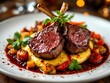 © GreenLand - Close-up view of an elegant gourmet dish with artistic plating and fine detail. Perfect for food blogs, restaurant branding, and culinary editorial content