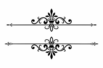 Poster - Elegant Black Scrollwork Vector for Invitation Design