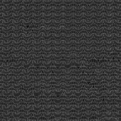 Poster - Black and white geometric pattern features wavy lines forming an intricate wireframe design. The seamless vector art illustration has a modern abstract aesthetic with smooth curves and precise.