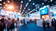 © Ubix - Blurry Exhibition Crowd: Capturing a vibrant exhibition hall atmosphere, with an array of diverse attendees and illuminated displays in soft focus, showcasing the buzz of commerce and innovation.