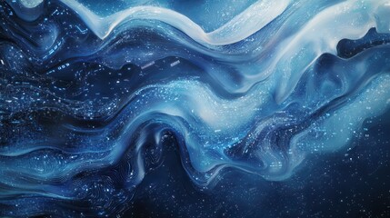 Poster - Abstract digital data representation with swirling lines and numbers