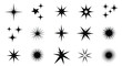 © Muhin - Vector art of a collection of starburst and sparkle shapes isolated on white background