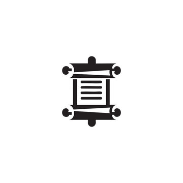Scroll icon. Scroll sign. Simple flat logo of scroll symbol icon design. illustration isolated on white background