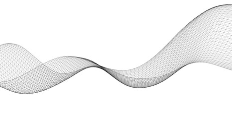 Wall Mural - abstract geometric surface wave 3d	

