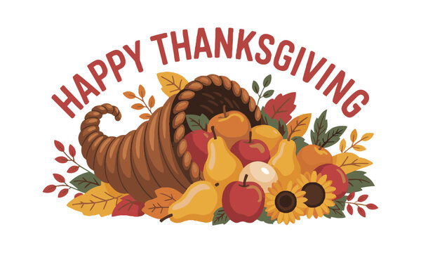 Modern Vector illustration Happy Thanksgiving template text greeting card lettering and pumpkin, Happy Thanksgiving Day background with lettering and illustrations, easily editable.