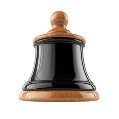 Poster - Elegant Jar Design with Polished Wood and Sleek Black Accents Against on transparent background