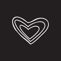 Poster - Heart icon vector. Love sign symbol vector. Heart vector icon illustration isolated on black background