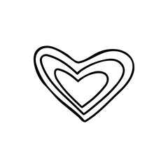 Poster - Heart icon vector. Love sign symbol vector. Heart vector icon illustration isolated on white background