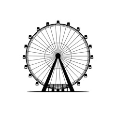 Wall Mural - ferris wheel silhouette