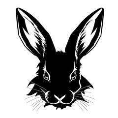 Wall Mural - bunny head silhouette