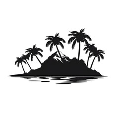 Wall Mural - hawaiian island silhouette