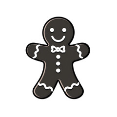 Wall Mural - gingerbread man silhouette