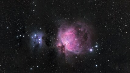 Wall Mural - cosmic journey to orion nebula . high quality 4k footage