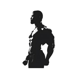 Wall Mural - bodybuilder silhouette