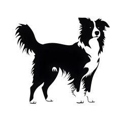 Wall Mural - border collie silhouette