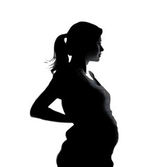 Wall Mural - maternity photo silhouette