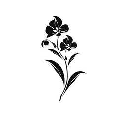Wall Mural - orchid silhouette