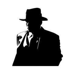 Wall Mural - a gangster silhouette