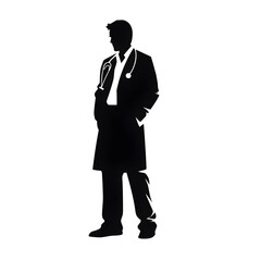 Wall Mural - doctor silhouette