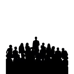 Wall Mural - audience silhouette
