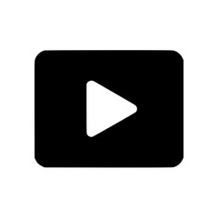 Poster - Play button silhouette icon