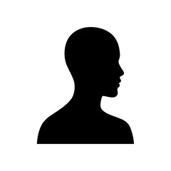 Poster - Silhouette of a human head in profile view concept of silhouette icon  