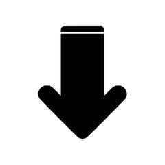 Poster - Black downward arrow silhouette icon