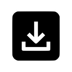 Poster - Download icon silhouette for digital content and applications  