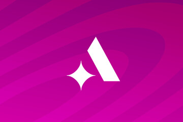 Poster - Letter A with sparkle logo icon design template elements