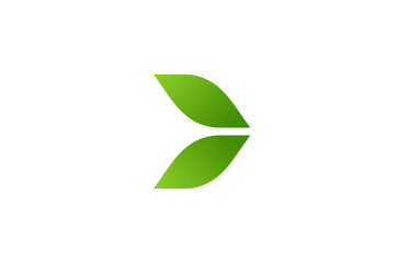 Poster - Eco leaves arrow logo icon design template elements
