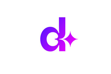 Poster - Letter D with sparkle logo icon design template elements