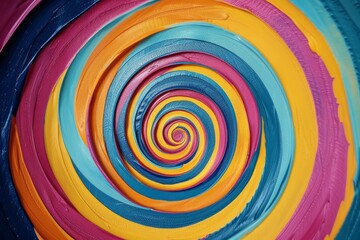 Poster - Vibrant, swirling pattern of rainbow colors creating a mesmerizing spiral effect