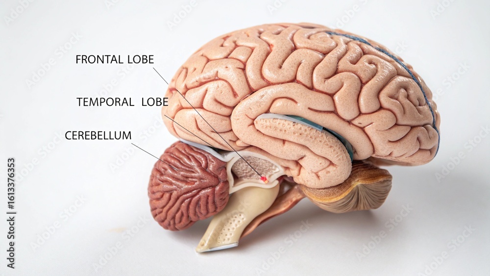 Human Brain Anatomical Model concept Detailed anatomical model of a ...