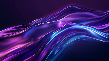 Poster - Elegant flowing silk abstract background in vivid purple and vibrant blue tones creating a dynamic fluid design with a modern feel perfect for artistic and decorative applications