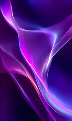 Poster - Abstract purple wave design with flowing luminous lines creating a dynamic fluid and modern art background great for digital compositions and creative projects presenting a