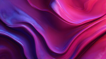 Poster - Elegant flowing purple and pink fabric texture background for creative projects showcases fluid waves and soft gradient colors ideal for backdrop or modern design elements