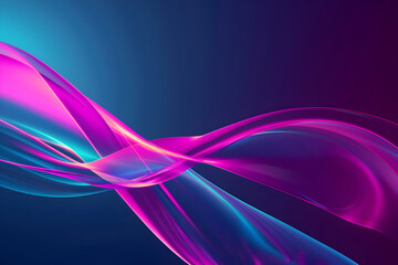 Poster - Abstract gradient background with flowing glowing lines in shades of pink magenta and turquoise perfect for wallpapers posters banners or digital presentations that need a modern