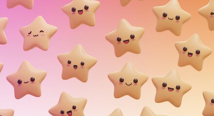Adorable cute star shaped pattern background