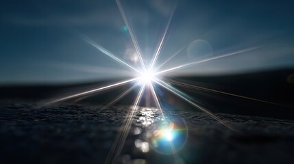 Poster - Bright city night traffic streaks of light on a highway