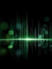 Poster - Abstract background with flowing blue and green lines