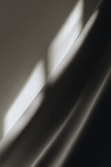 Poster - Soft shadows cast across a delicate silk fabric, illuminated by natural light
