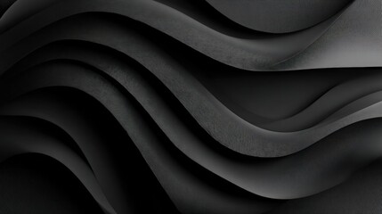 Poster - Elegant Black Wave Design for Modern Art and Decor