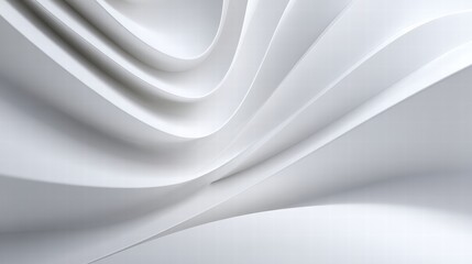 Poster - Abstract curved white lines form a modern art, perfect for design elements. The seamless, flowing forms suggest movement and elegance