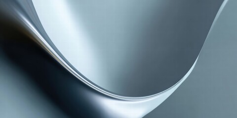 Poster - Elegant Metallic Surface with Smooth Curves